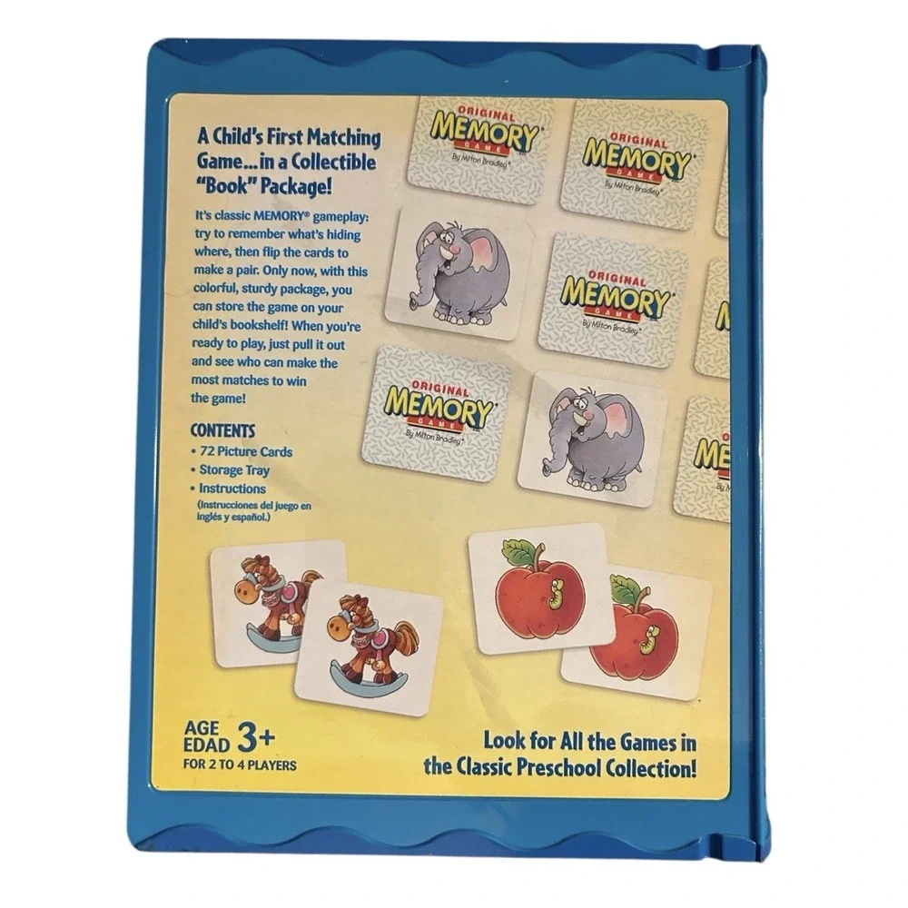 Hasbro Memory Matching Game Classic Preschool Bookshelf Edition READ